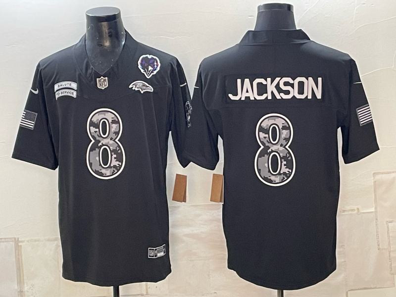 Men Baltimore Ravens #8 Jackson black Nike 2026 NFL Jersey 101102